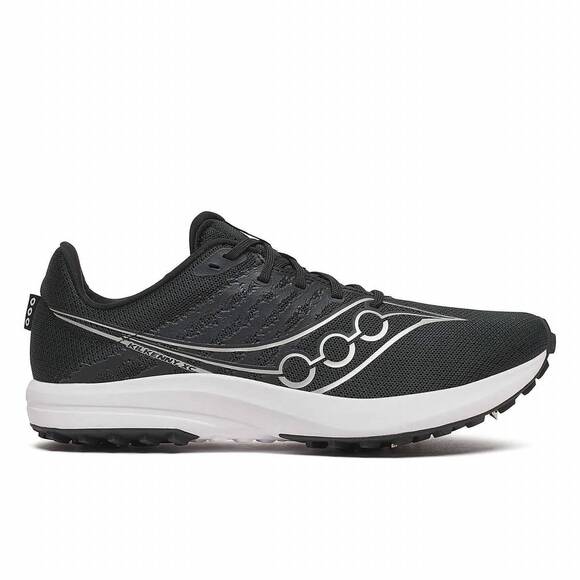 NEW SAUCONY men's kilkenny xc 10 spike shoes in black/white